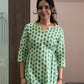 Cotton Printed Pastel Green Kurti